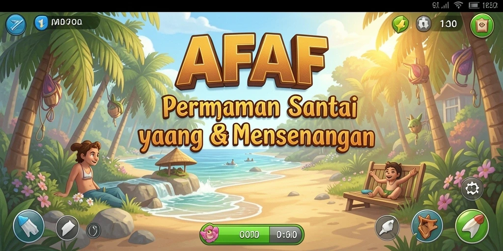 Screenshot utama AFAF menampilkan gameplay santai yang memikat.