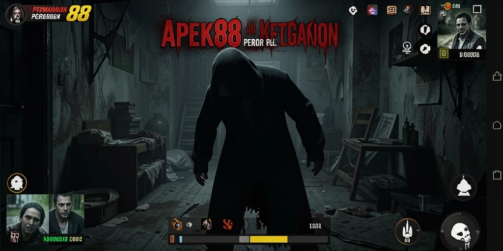 Screenshot menunjukkan suasana mencekam dalam permainan APEK88.