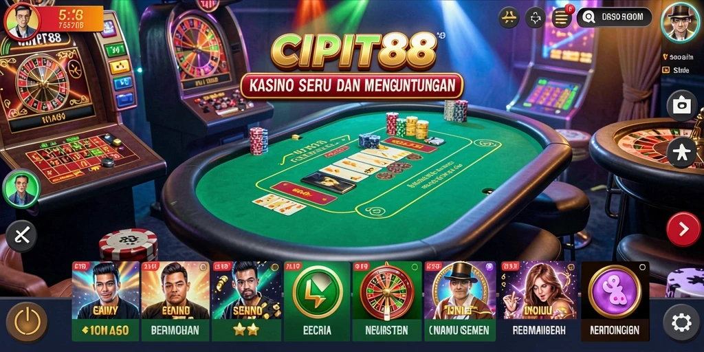 Tampilan gameplay CIPIT88 yang mengasyikkan di dalam aplikasi Kasino.