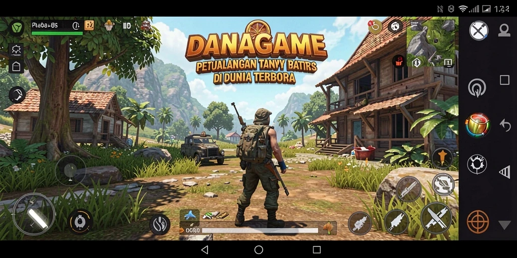 Tampilan gameplay <strong>DANAGAME</strong> yang menakjubkan di dunia terbuka.