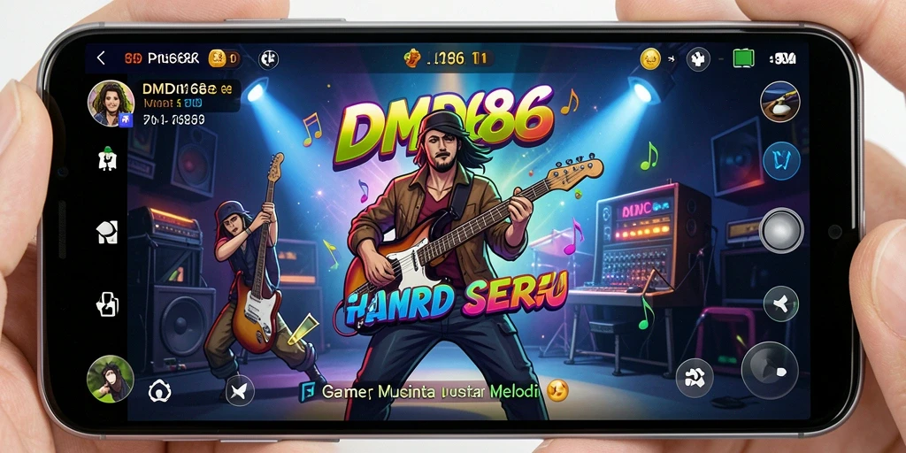 Tampilan gameplay DMD686 dengan iringan musik yang menarik dan seru.