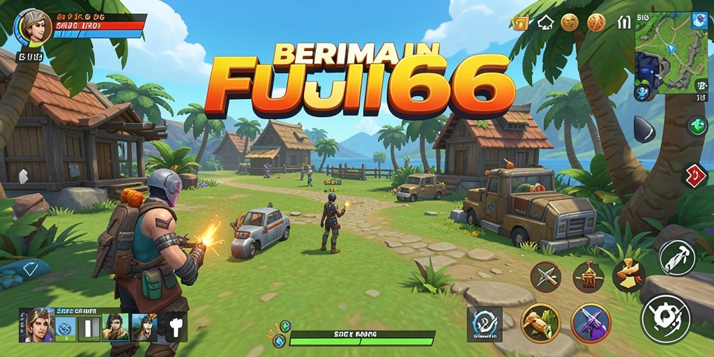 Tampilan gameplay seru di FUJI66 yang penuh warna.