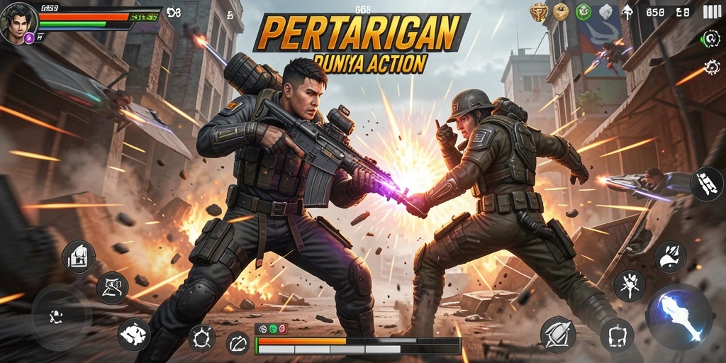Screenshot G668 menampilkan aksi pertarungan yang mendebarkan.