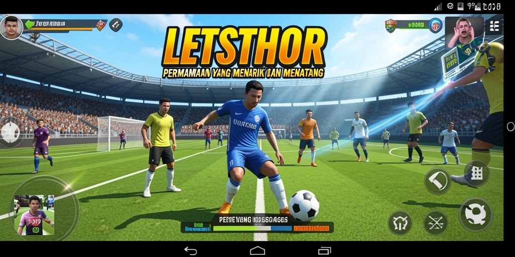 Screenshots LETSTHOR menampilkan gameplay olahraga yang menarik dan realistis.