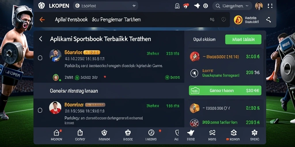 Tampilan menarik dari gameplay Sportsbook di LKOPEN.