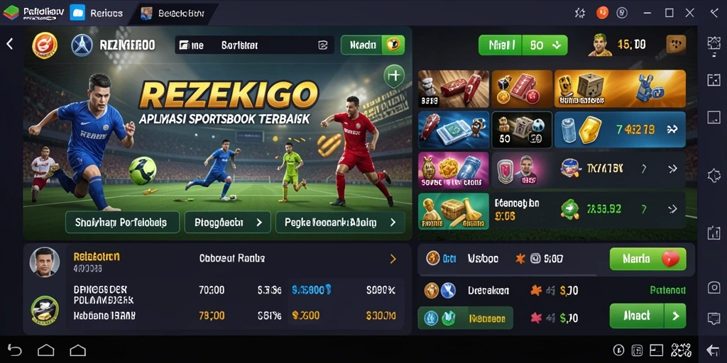 Tampilan antarmuka <strong>REZEKIGO</strong> yang menarik dan fitur live betting.