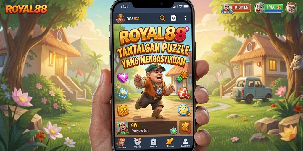 Screenshot permainan ROYAL88 menunjukkan tantangan puzzle yang menarik.