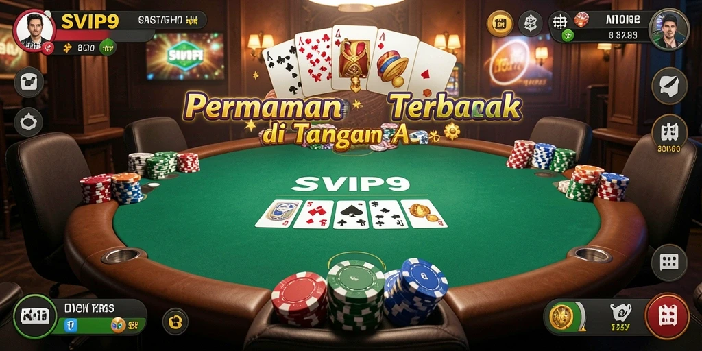 Tampilan gameplay Poker yang menarik dan interaktif di SVIP9.