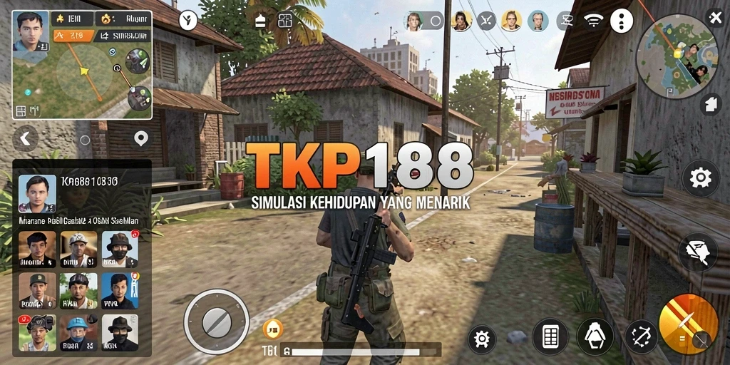 Tampilan gameplay TKP188 dalam simulasi kehidupan yang mendalam.