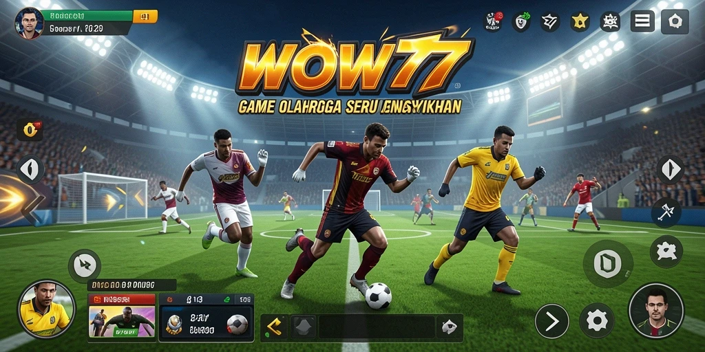 Screenshot WOW77 menampilkan aksi seru dalam permainan olahraga.